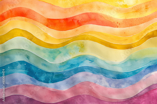Water Color Background Wavy Spiral Bright Colors