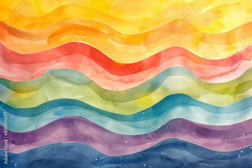 Water Color Background Wavy Spiral Bright Colors