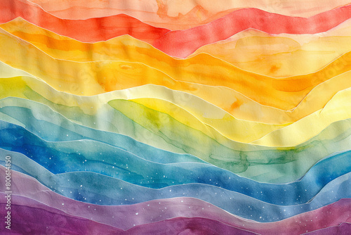 Water Color Background Wavy Spiral Bright Colors
