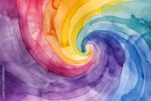 Water Color Background Wavy Spiral Bright Colors