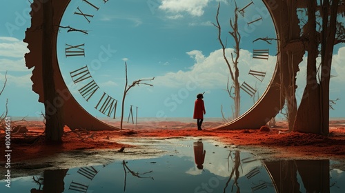 a illustration rhapsody of time color and space meets the journey beyond time and space