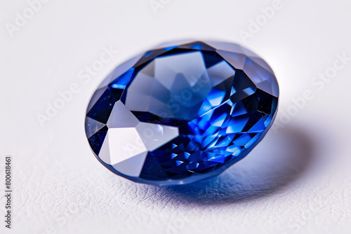 A blue diamond is shown in a close up