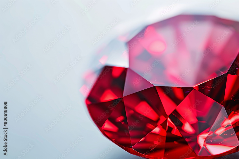 A close up of a red diamond with a white background A close up of a red diamond with a white background