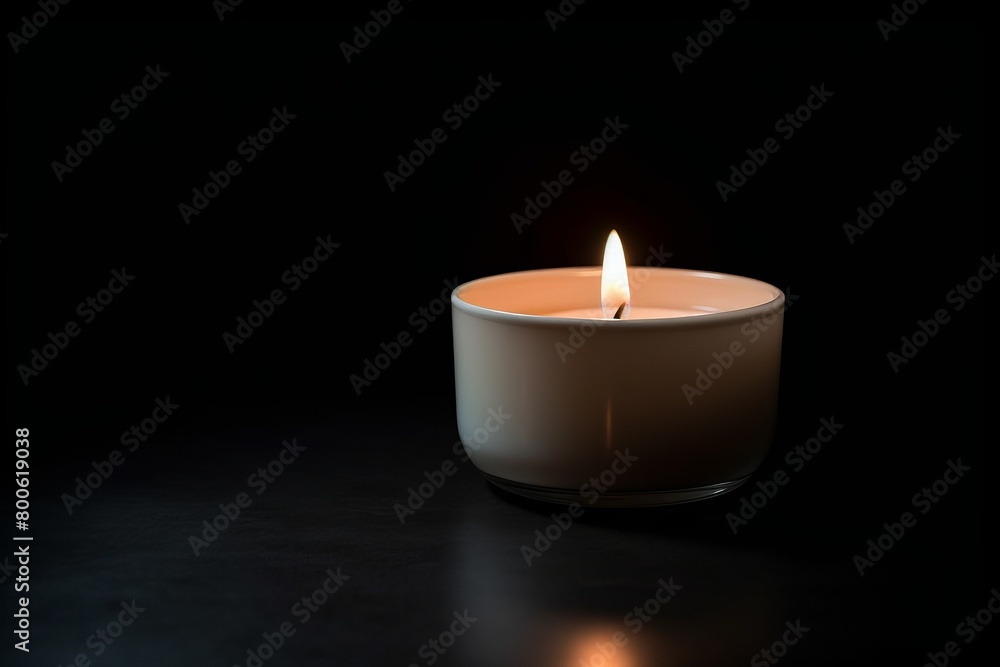 Serene candlelit atmosphere with warm glow on dark background Serene candlelit atmosphere with warm glow on dark background