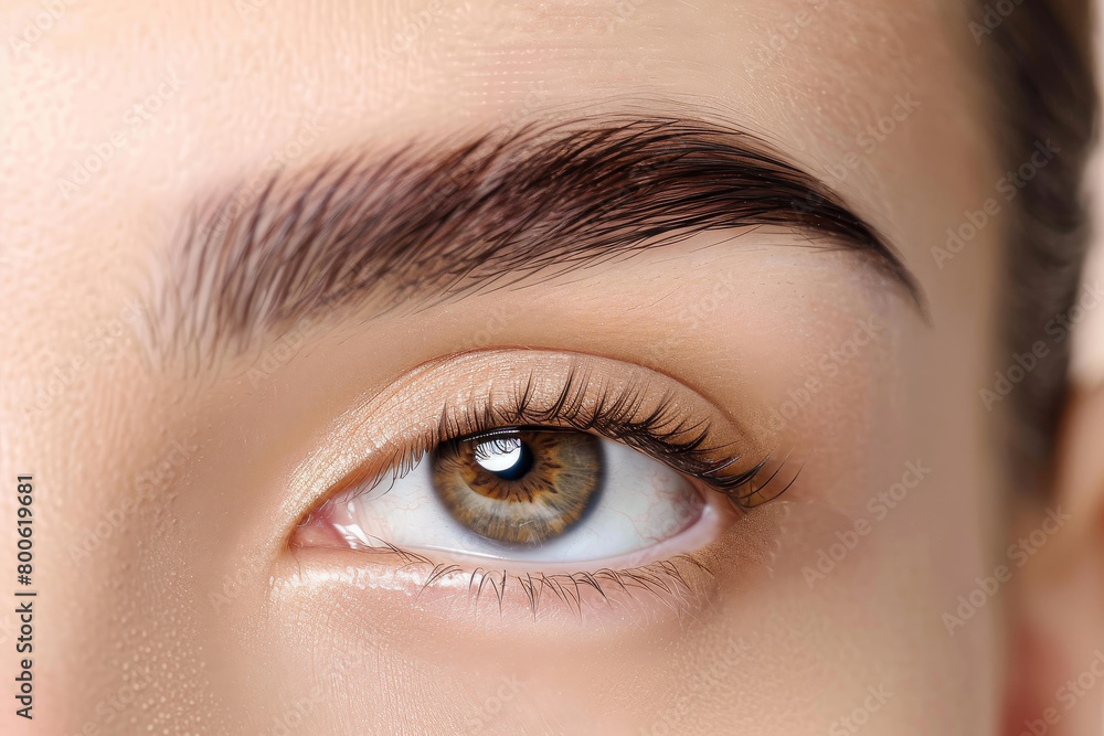 A woman with brown hair and brown eyes A woman with brown hair and brown eyes