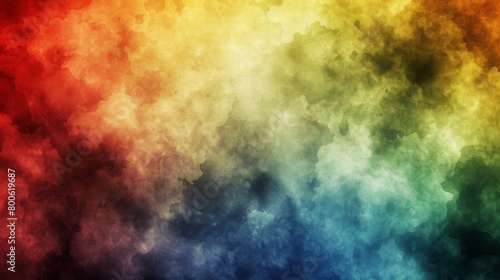 Vibrant abstract watercolor rainbow gradient background
