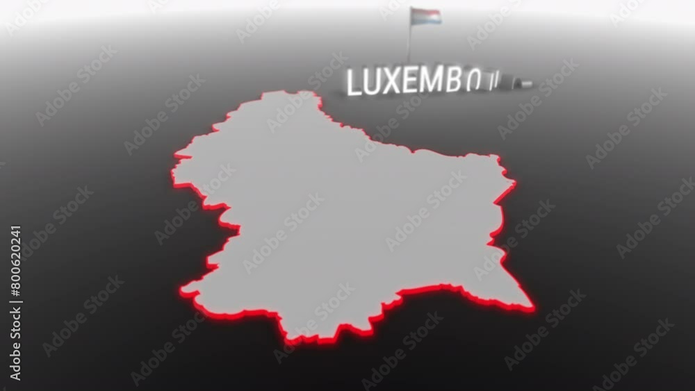 3d animated map of Luxembourg gets hit and fractured by the text “Violence” 3d animated map of Luxembourg gets hit and fractured by the text “Violence”