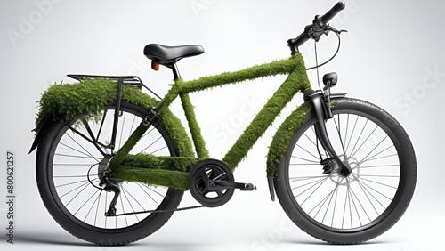 World Bicycle Day. Green bicycle. Environment preserve © Alena