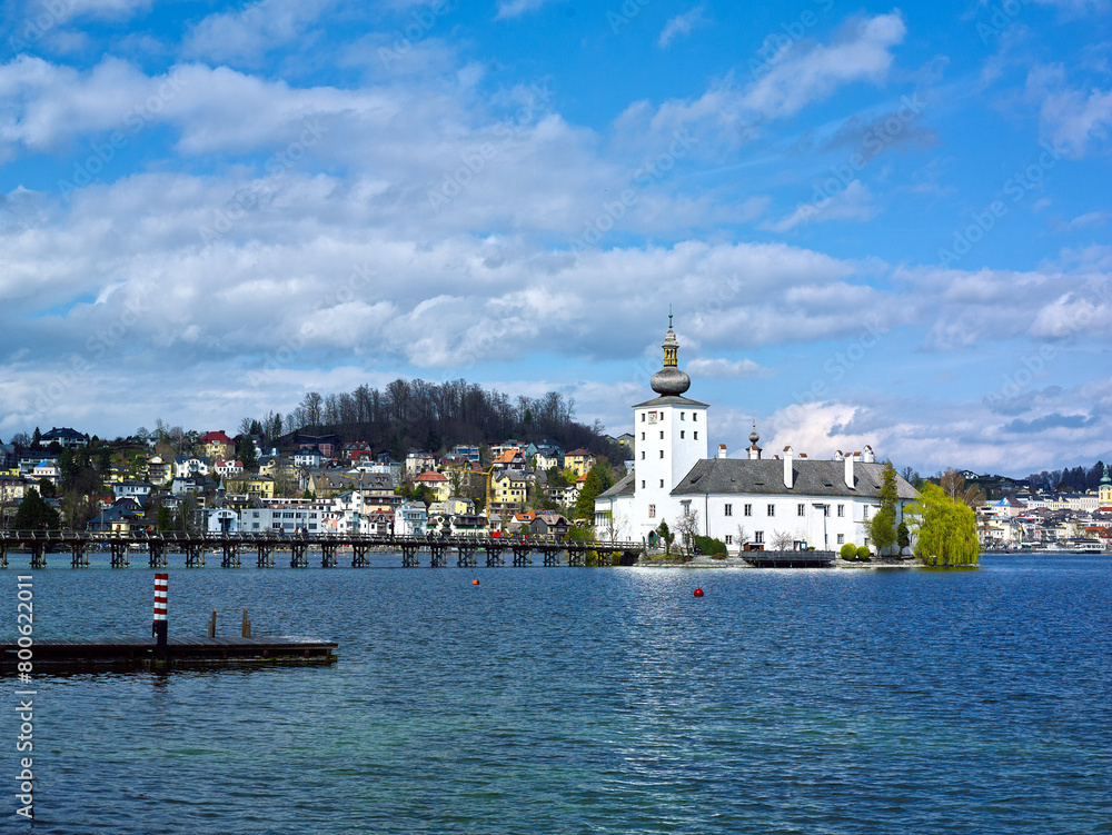 Gmunden Schloss Ort or Schloss Orth in the Traunsee lake in Gmunden city. Gmunden Schloss Ort or Schloss Orth in the Traunsee lake in Gmunden city.