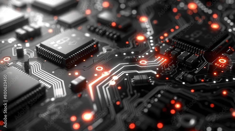 Abstract background circuit board with light lines. Abstract background circuit board with light lines.