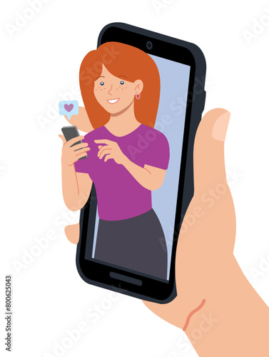Banking applications for new technologies
banking applications digital social services cryptocurrency and others
charismatic redhead woman
cartoon vector illustrations