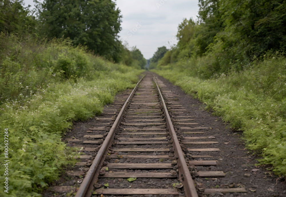 Abandoned railway in the countryside Abandoned railway in the countryside
