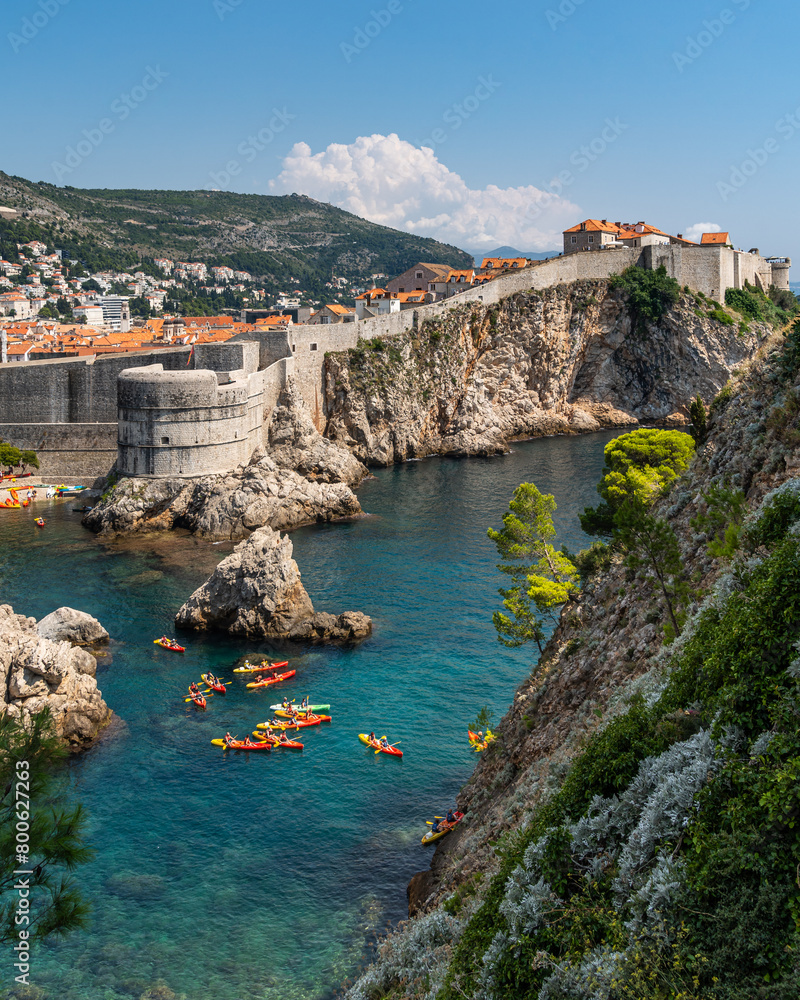 Stunning view of the Old City of Dubrovnik and City Walls, Croatia