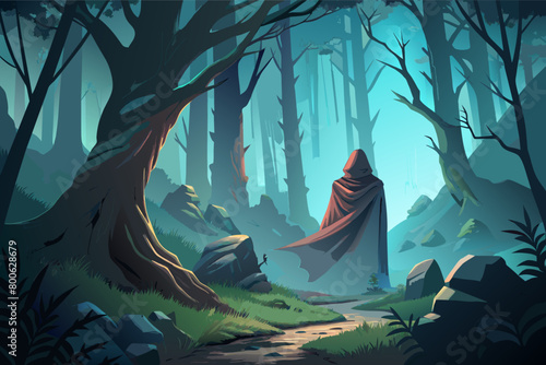 Wrapped in a blanket of mist, a mysterious forest beckons with the promise of adventure and discovery