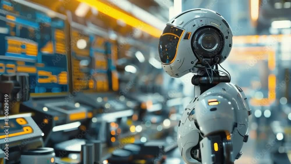 Futuristic Robotic Technology in Industrial Setting Futuristic Robotic Technology in Industrial Setting