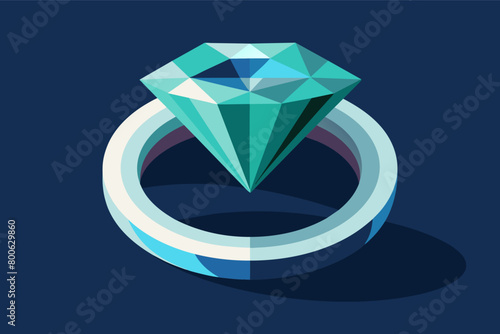 Visualize the modern sophistication of a geometric gemstone ring, with clean lines and bold shapes that make a statement