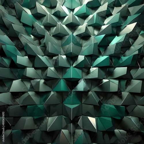 silver gray and green triangle conical mosaic background