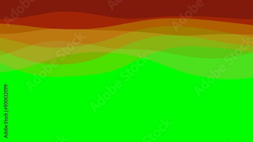 Red waves stream loop animation. Degrade change green screen background. Light pink to dark black claret gradual transparent lines. Sky, clouds horror, juice, abstract drink. Footage video photo
