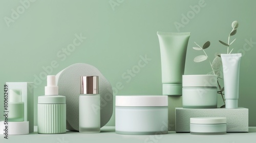Assorted Skin Care Products Displayed Together