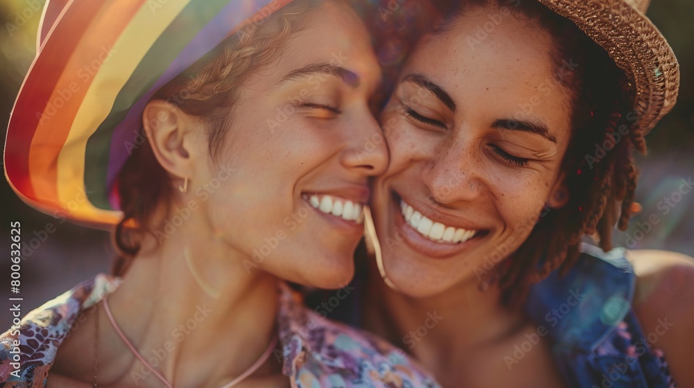portrait of LGBTQ+ couple on pride month portrait of LGBTQ+ couple on pride month
