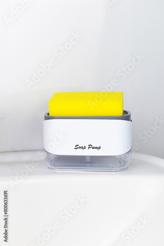 Dish Soap Dispenser and Sponge Holder for Kitchen