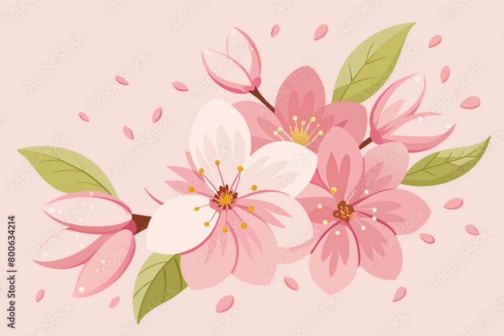 The delicate petals of a cherry blossom, with their soft pink hues and faint fragrance