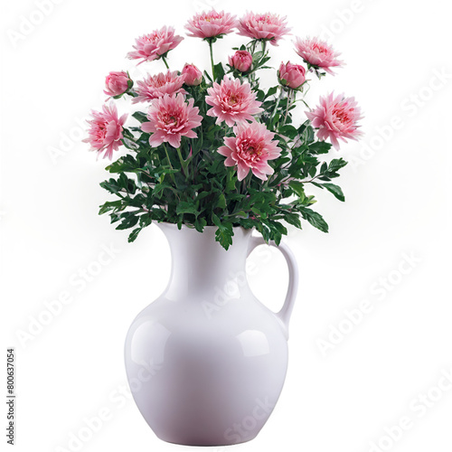 Wallpaper Mural bouquet of pink flowers in vase isolated on white or transparent background 
 Torontodigital.ca