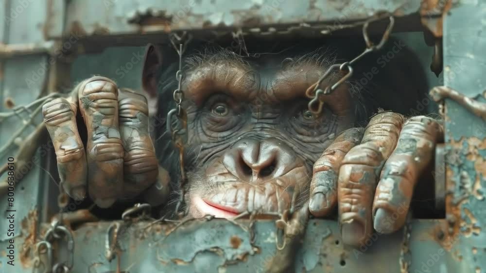 Intense Eyes of a Gorilla in Confinement
Intense Eyes of a Gorilla in Confinement