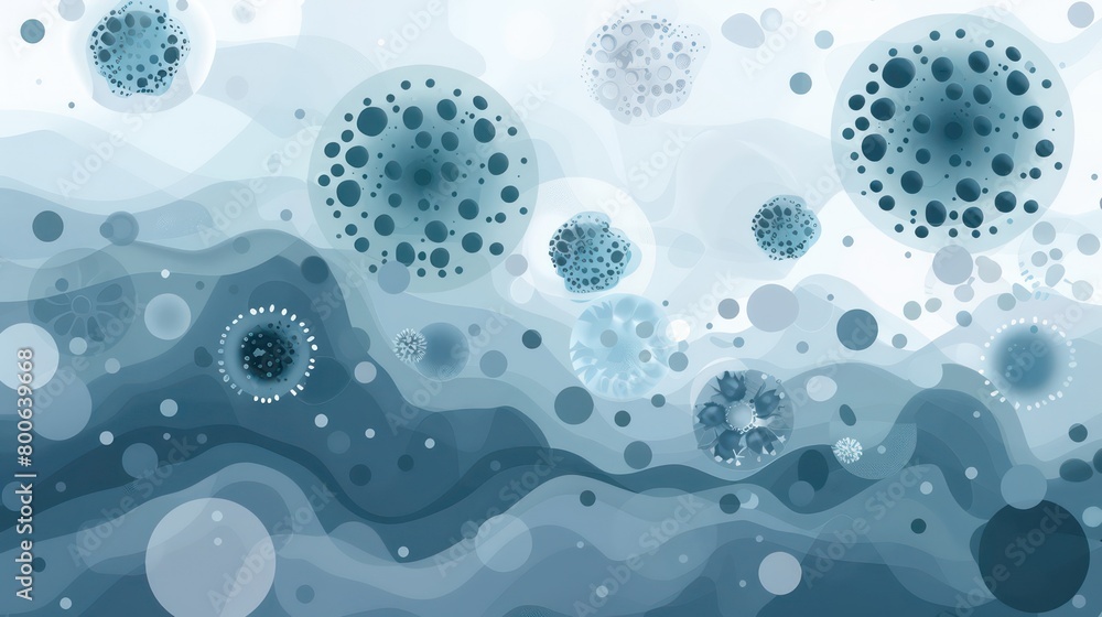 wallpaper background of an abstract illustrated representation of viruses in soft grays and blues on a light background
wallpaper background of an abstract illustrated representation of viruses in soft grays and blues on a light background