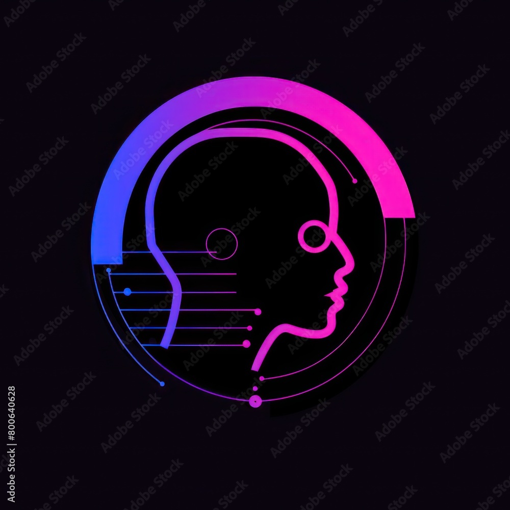 minimalist logo design of advanced and cyberpunk people isolated on a black background
minimalist logo design of advanced and cyberpunk people isolated on a black background