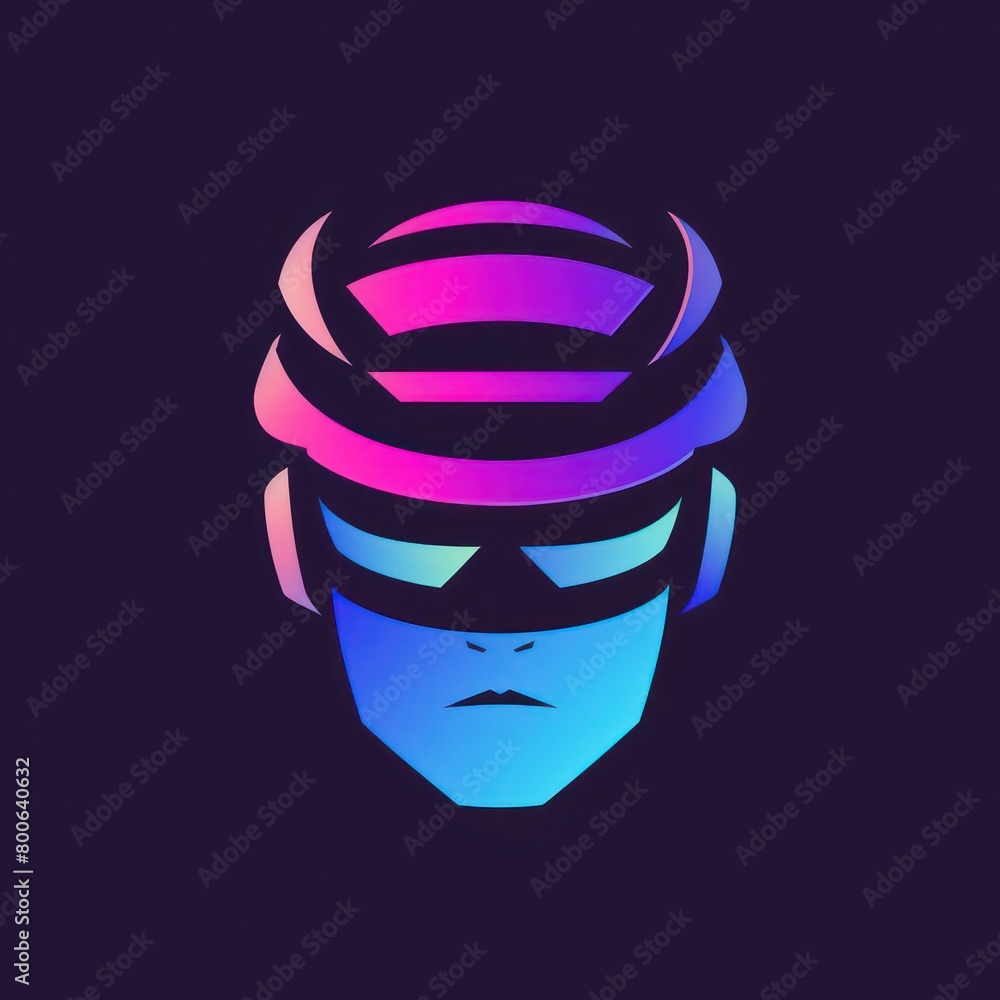 minimalist logo design of advanced and cyberpunk people isolated on a black background
minimalist logo design of advanced and cyberpunk people isolated on a black background