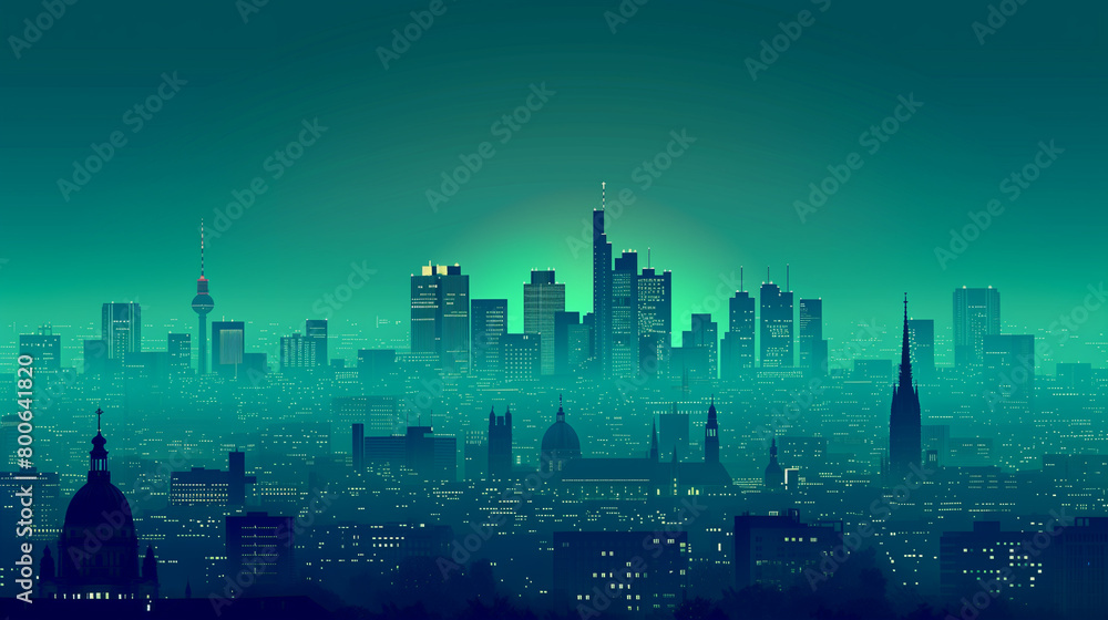 Obraz premium münchen city skyline at night