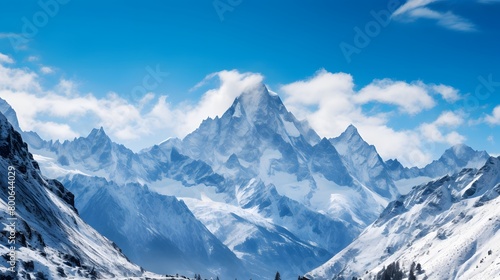 Panoramic view of the Mont Blanc massif  Chamonix  France