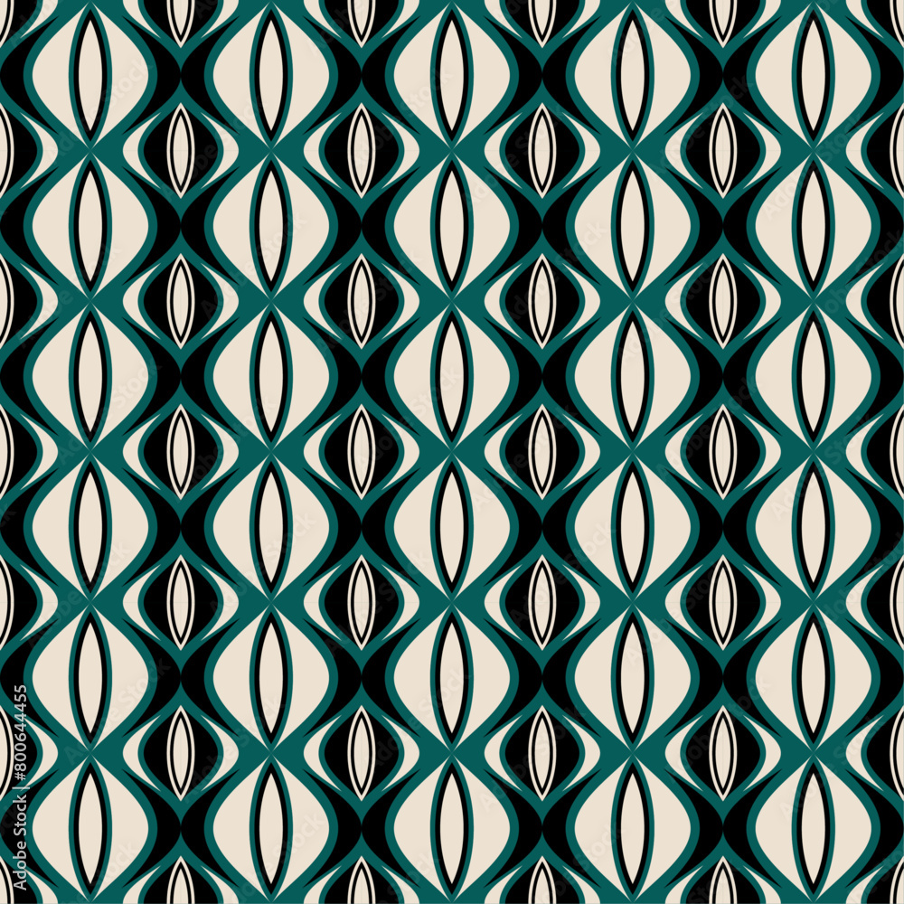 Naklejka premium seamless abstract geometric pattern with elements for fabric home wear surface design packaging vector