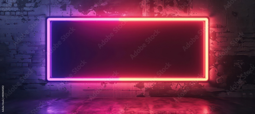 rectangular blank neon sign with neon frame and blank fill on dark background
rectangular blank neon sign with neon frame and blank fill on dark background