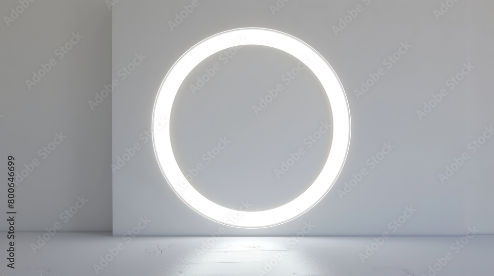 circular backlight or window on a white wall
circular backlight or window on a white wall