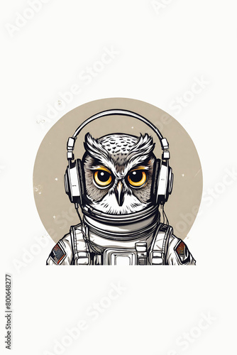 Generative Ai Owl Illustration