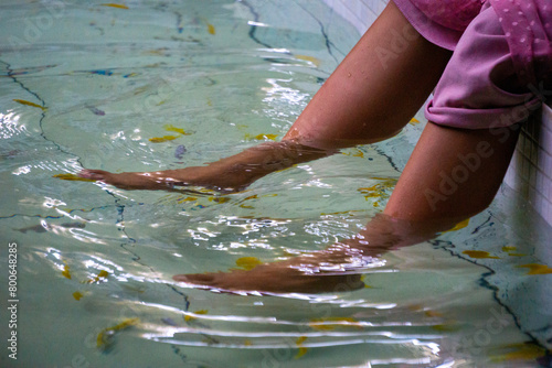 Fish pedicures, also known as Garra rufa therapy. This fish eats dead skin cells.