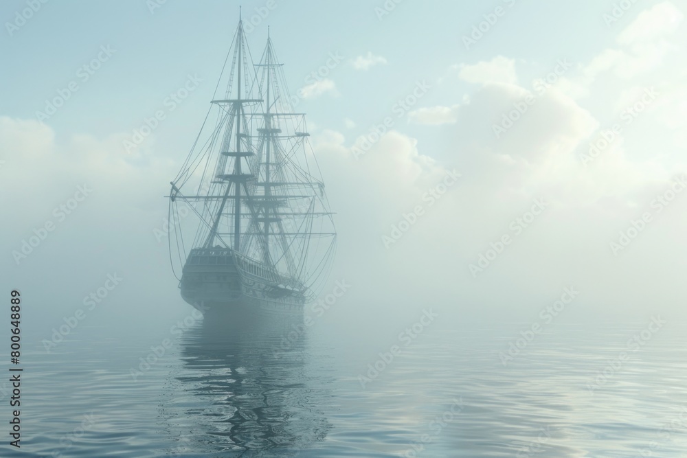 A large boat floating on top of a body of water. Suitable for travel brochures A large boat floating on top of a body of water. Suitable for travel brochures