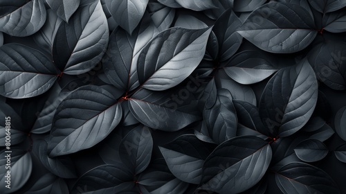 Illustration of leaves on a black background...