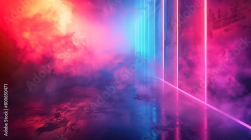 background  with vivid neon color gradient lights
 photo