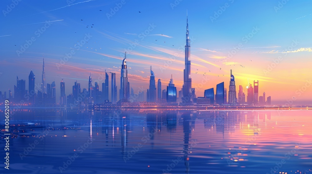 Dubai skyline, luxury and innovation, UAE