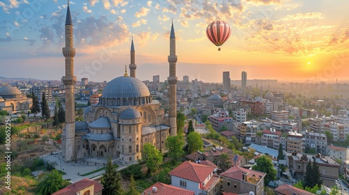 Gaziantep skyline, Turkey, historic city with modern growth photo
