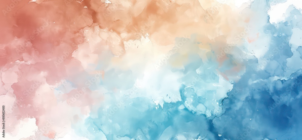 Fototapeta premium User illustration background in watercolor hand painted style with light colors inspired in nature