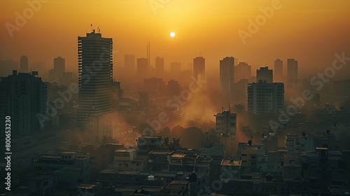 Karachi skyline, Pakistan, bustling port city
