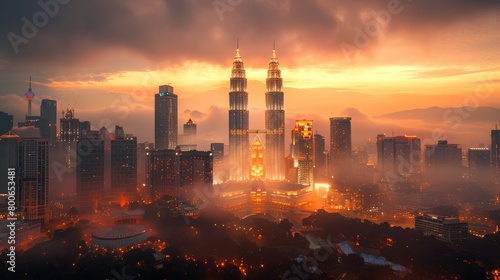Kuala Lumpur skyline, Malaysia's twin towers