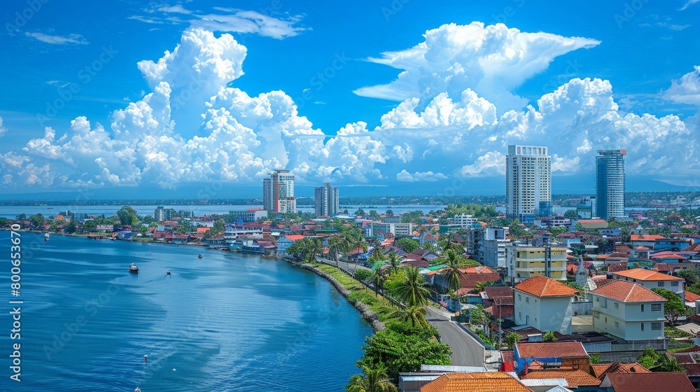 Makassar skyline, Indonesia, Sulawesi's largest city