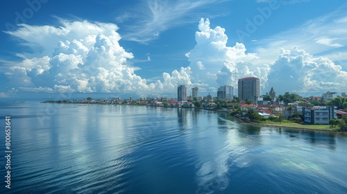 Makassar skyline, Indonesia, Sulawesi's largest city photo