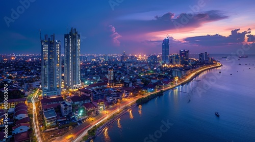 Makassar skyline, Indonesia, Sulawesi's largest city © mogamju