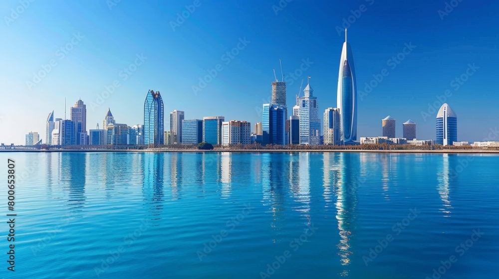 Manama skyline, Bahrain, financial district